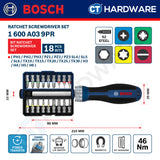 Bosch Ratchet Screwdriver Set, 1600A039PW (6PCS), 1600A039PK (12PCS), 1600A039PR (18PCS), 1600A039PX PRO Magnetizer, Bosch Hand Tool