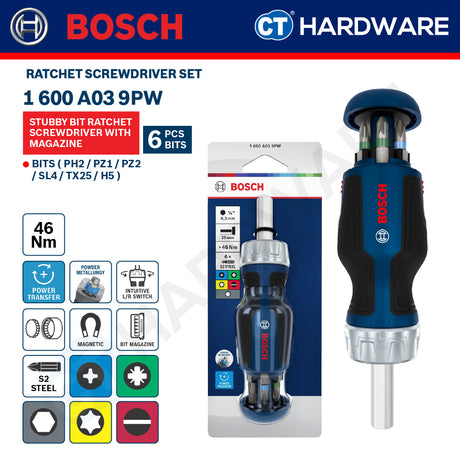 Bosch Ratchet Screwdriver Set, 1600A039PW (6PCS), 1600A039PK (12PCS), 1600A039PR (18PCS), 1600A039PX PRO Magnetizer, Bosch Hand Tool