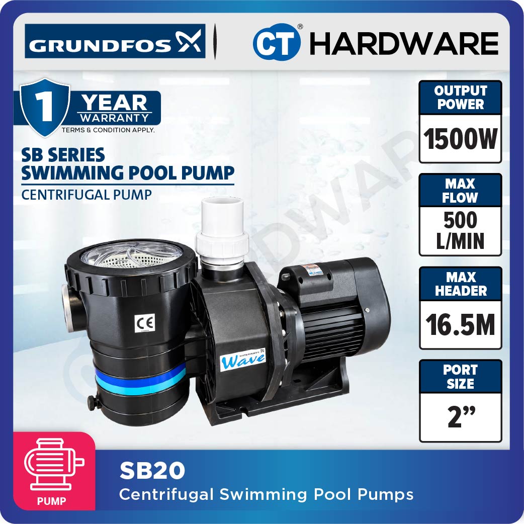 Grundfos SB20 Swimming Pool WAVE Pump 2HP