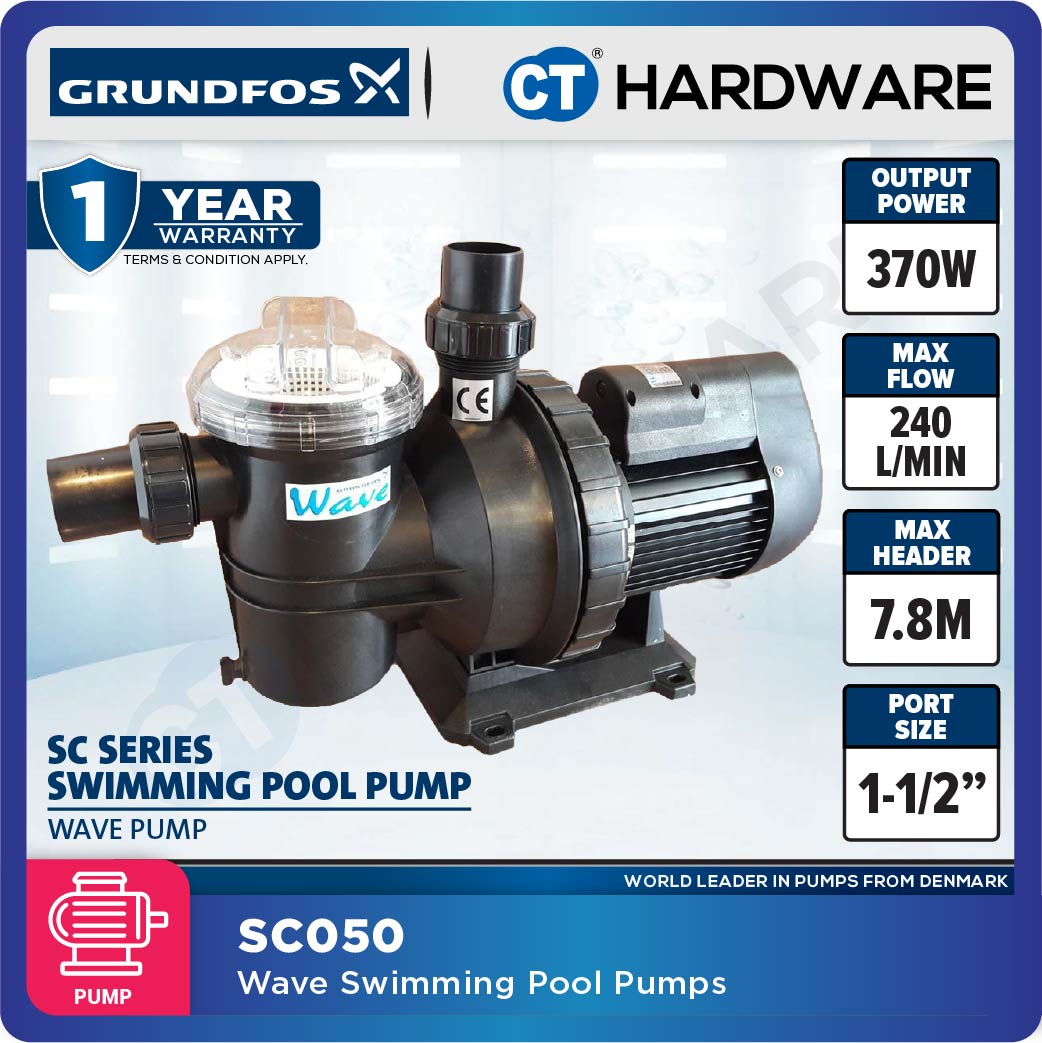 Grundfos SC050 Swimming Pool WAVE Pump 0.5HP
