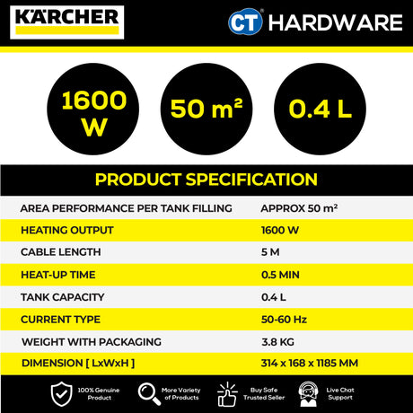 Karcher SC2 UPRIGHT EASYFIX Steam Cleaner 1600W [SC2UPRIGHTEASYFIX | 15133450]
