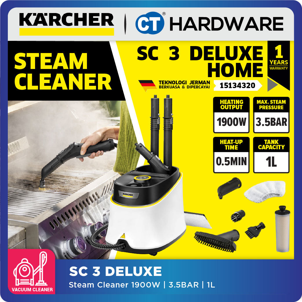 Karcher SC 3 Deluxe Home Medium Duty Steam Cleaner ( SC3DELUXE | 15134320 )