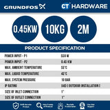 Grundfos SCALA2 3-45 Compact Booster Pump [0.45kW, Integrated Speed Control] SCALA2345