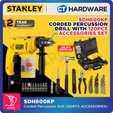 STANLEY SDH600KP | SDH600KM PERCUSSION HAMMER DRILL 13MM 550W COME WITH 120PC ACCESSORIES / MECHANIC SET [ SDH600 ]