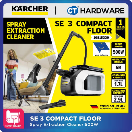 Karcher SE 3 Compact Home / Home Floor – Spray Extraction Cleaner 500W [10815300 | 10815330]