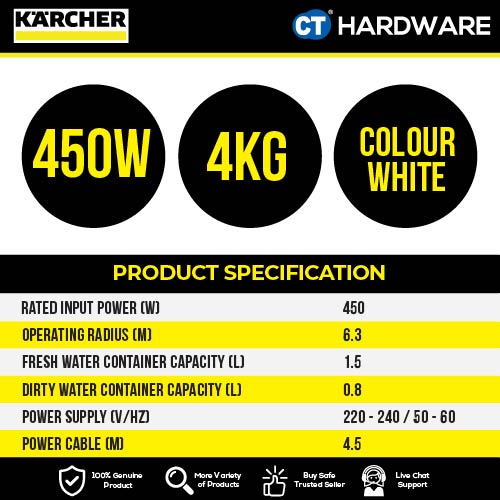 Kärcher SE 2 Spot Care Spray Extraction Cleaner | Portable Carpet Sofa Upholstery Deep Cleaner [ SE2SPOTCARE ]