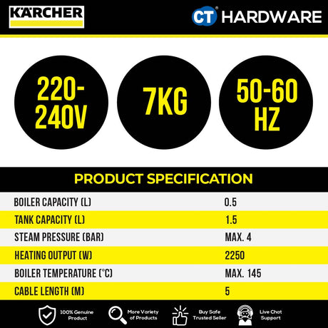 Karcher SG 4/2 Classic Steam Cleaner 2250W [10923010]