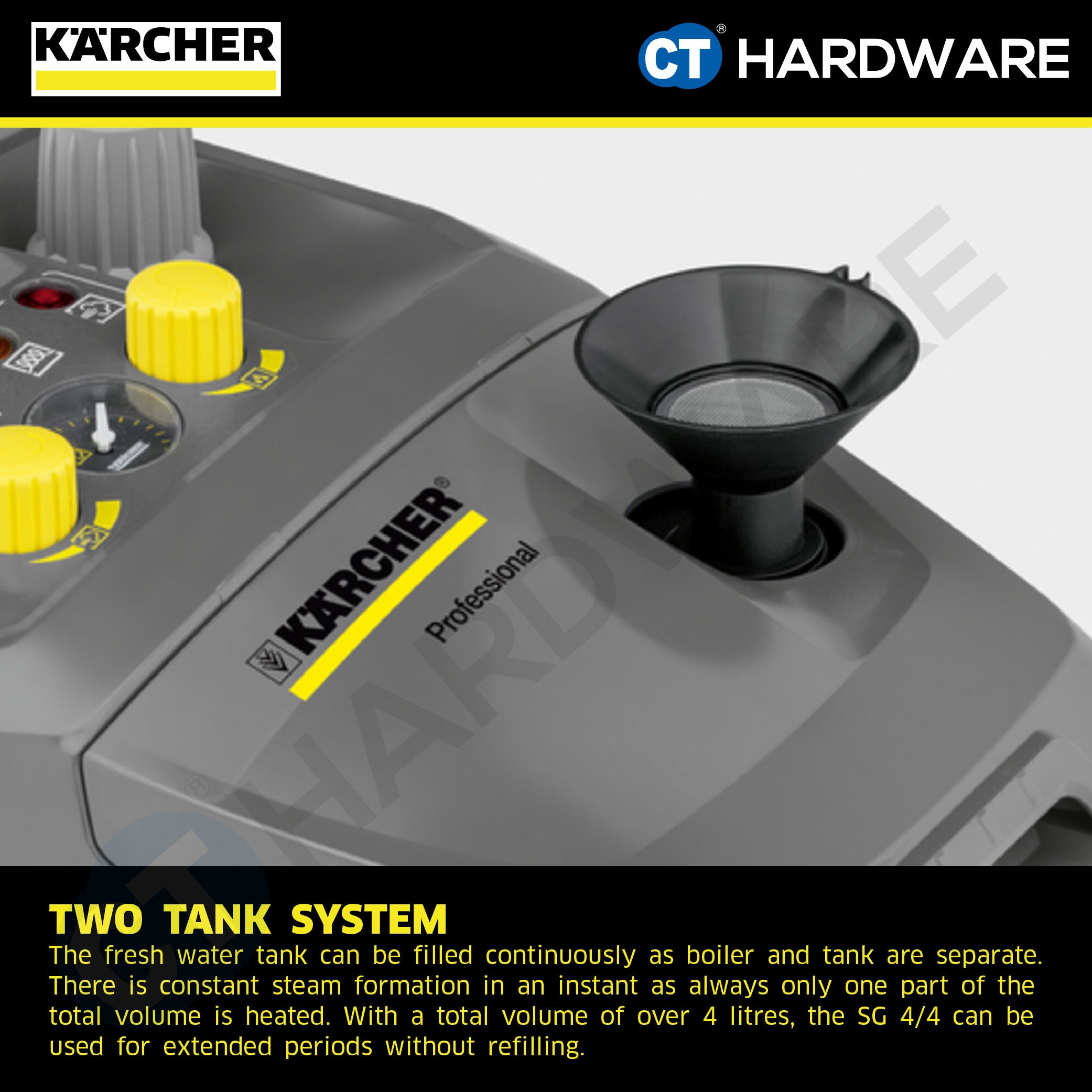 Kärcher SG 4/4 Professional Steam Cleaner 2300W 4 Bar [1.092-104.0