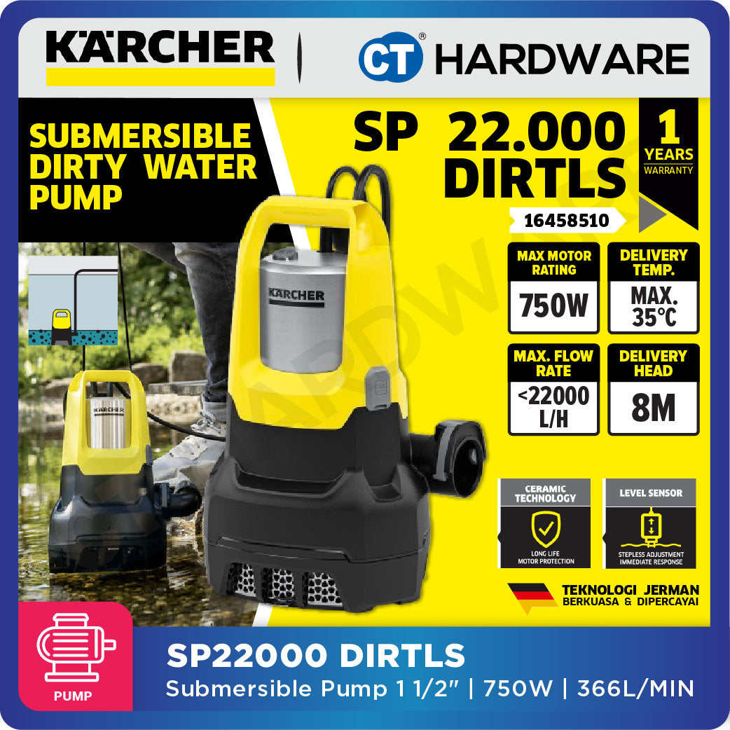 Karcher SP 22.000 DIRT LEVEL SENSOR Submersible Pump 750W [SP22000DIRTLS | 16458510]