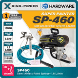 Dino-Power SP460, X10 Airless Paint Sprayer Come With 6372S Spray Gun, RAC X517 Tip, Tip Guard