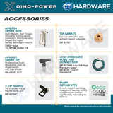 Dino-Power SP460, X10 Airless Paint Sprayer Come With 6372S Spray Gun, RAC X517 Tip, Tip Guard