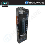 Masterplug SRGTOWSU102PB Tower Surge Protector 10-Gang | 2 USB (2m)