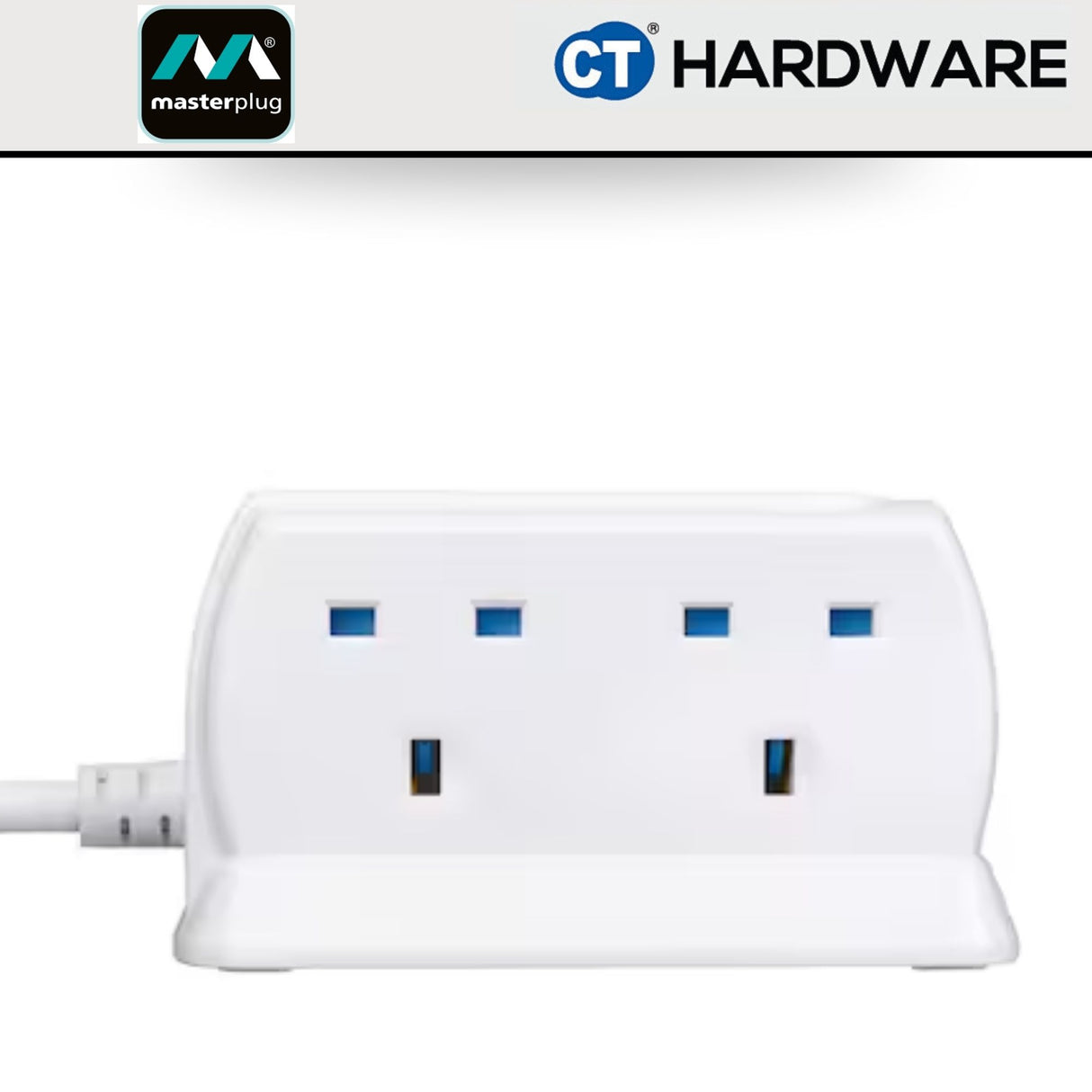 Masterplug 4-Socket Power Block USB Glossy Finish