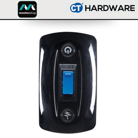 Masterplug SRPTU122PB-MP 12-Sockets Tower Surge Protector | 2 USB (2m)