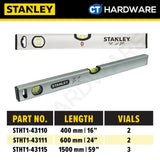 Stanley Classic Magnetic Box Level - 40cm | 60cm | 150cm (1 pc)