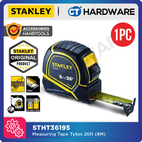 STANLEY Tylon Measuring Tape 5M/16FT - STHT36194 | 8M/26FT - STHT36195