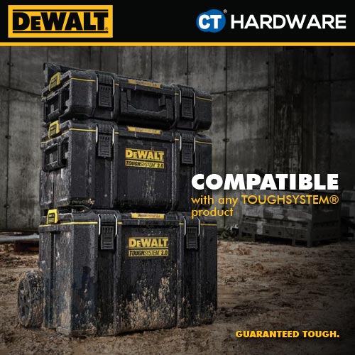 Dewalt 5 in 1 Toughsystem 2.0 Storage Set - 15L (S) | 45L (M) | 59.95L (L) | 64.75L (XL) Tool Box & DS100 Organizer Box + Free Gift [ PROMO ]