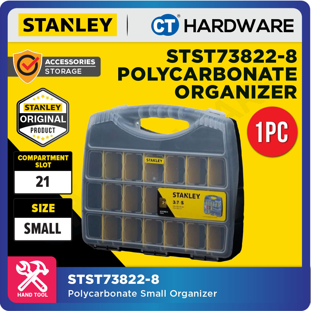 Stanley STST73822-8 Polycarbonate Small Organizer With 21 Separator Slots