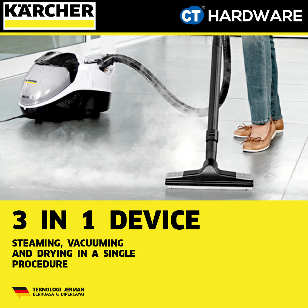 KARCHER SV7 (WHITE) STEAM VACUUM CLEANER 2200W 4 BAR TANK 0.5L