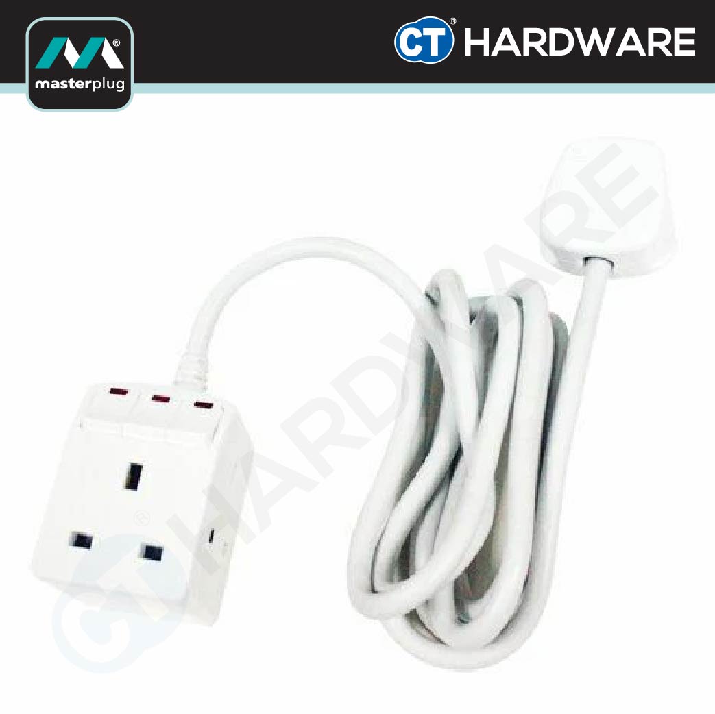 MasterPlug SWG32C Switched Power Extension Lead | 3 Socket