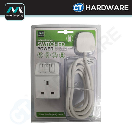 MasterPlug SWG32C Switched Power Extension Lead | 3 Socket