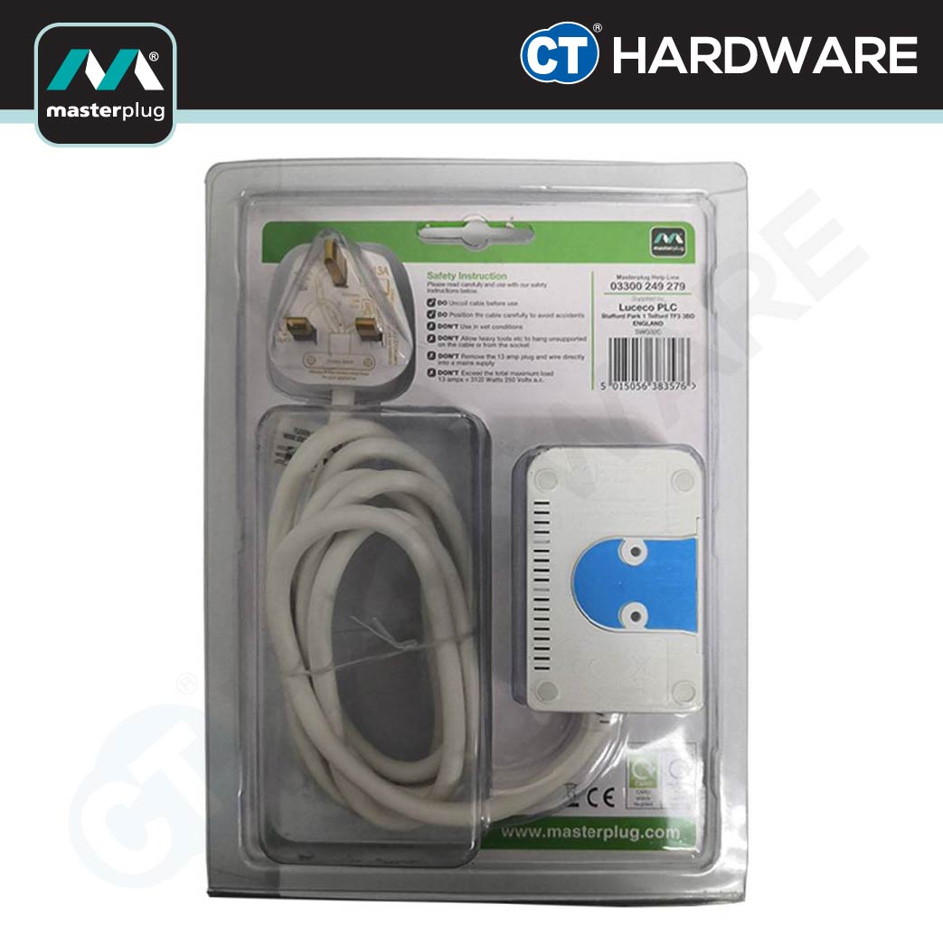 MasterPlug SWG32C Switched Power Extension Lead | 3 Socket