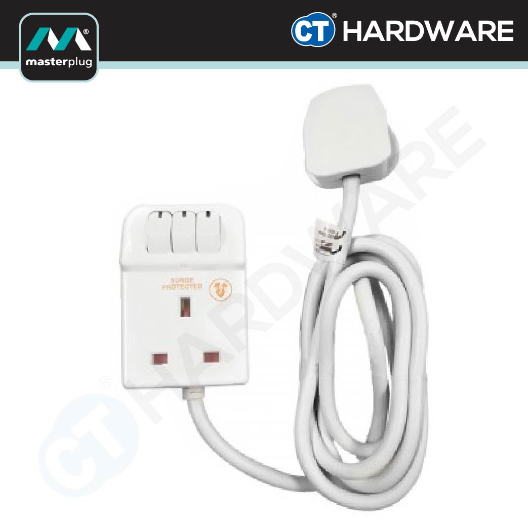 Masterplug SWSRG32C 3-Sockets13A | Switched Extension Lead 3m