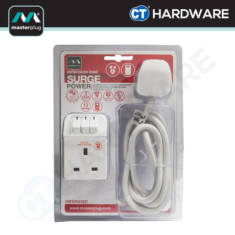 Masterplug SWSRG32C Switched Extension Lead 3m | 3-Sockets | 13A