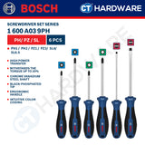 Bosch Screwdriver Set Series, 1600A039PH (6PCS), 1600A039PJ (6PCS), 1600A039PG (5PCS), Bosch Hand Tool