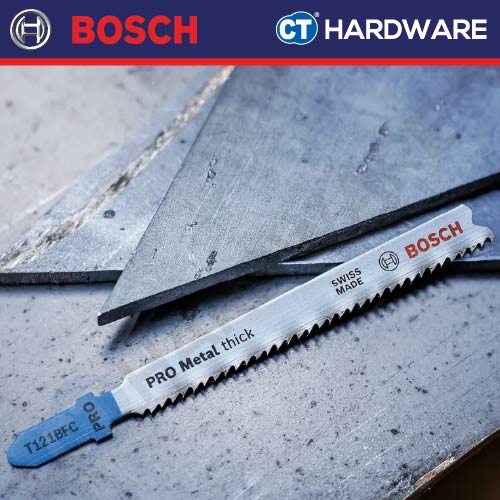 BOSCH T121BFC PRO METAL THICK JIGSAW BLADE BIM STRAIGHT CUT 92MM X 2.0MM [ 2608655110 ]