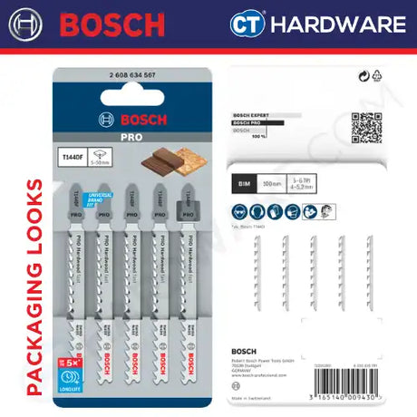Bosch T144DF PRO Hardwood Fast Jigsaw Blades (5 pcs/pack)