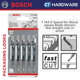 Bosch T144D Speed for Wood Jigsaw Blades (5 pcs/pack)