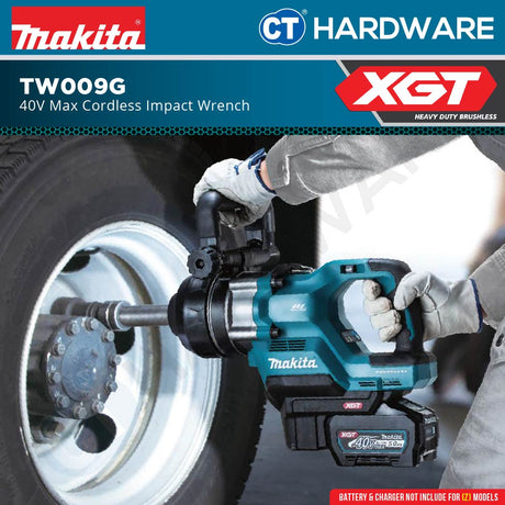 Makita TW009GZ Cordless Impact Wrench 40Vmax | 25.4 mm (1") | 3,150 N·m Without Battery and Charger
