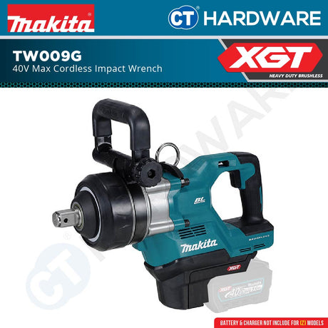 Makita TW009GZ Cordless Impact Wrench 40Vmax | 25.4 mm (1") | 3,150 N·m Without Battery and Charger