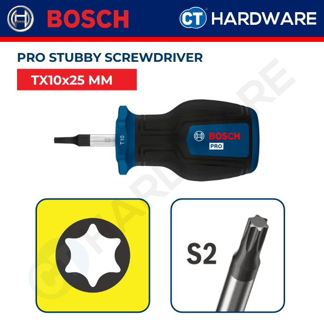 Bosch PRO Stubby Screwdriver Torx 25mm