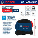 Bosch Tape Measure Series, 1600A03AB7 (3M/10FT), 1600A03AB8 (5M/16FT), Bosch Hand Tool
