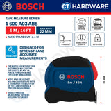 Bosch Tape Measure Series, 1600A03AB7 (3M/10FT), 1600A03AB8 (5M/16FT), Bosch Hand Tool
