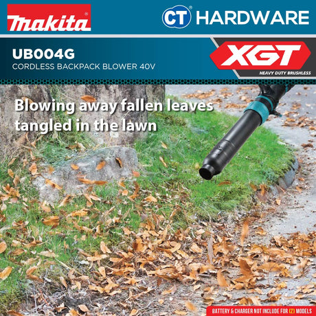 Makita UB004GZ Cordless Backpack Blower 40V Without Battery and Charger