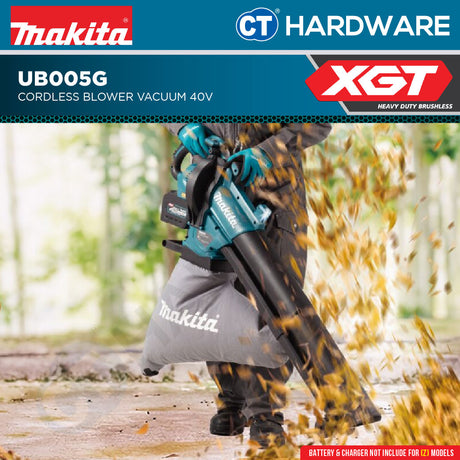 Makita UB005GZ Cordless Blower Vacuum 40V Without Battery and Charger