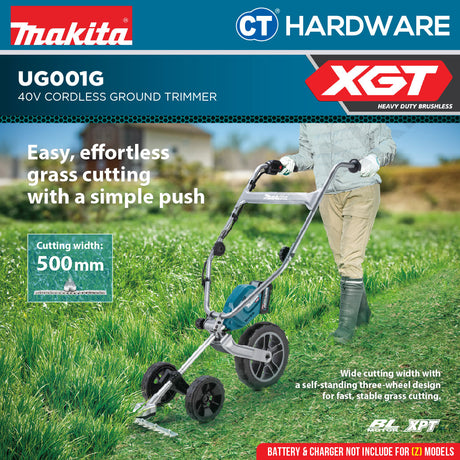 Makita UG001GZ Cordless Ground Trimmer 40v | 790W | 521 mm (20-1/2")