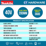 Makita UH023GZ Cordless Hedge Trimmer 40V Heavy Duty Garden Cutter Mesin Trim Pokok Outdoor Power Tools [ Tool Only ]