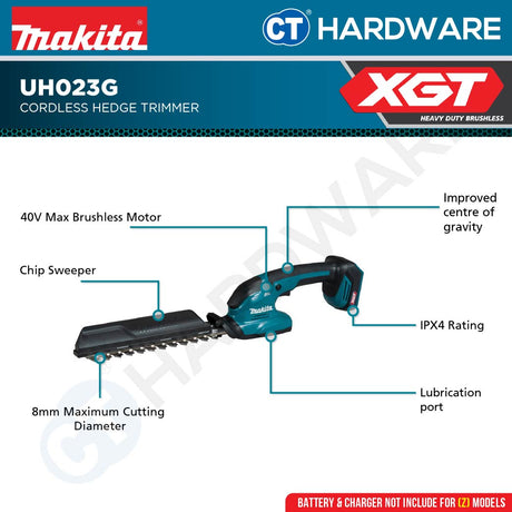 Makita UH023GZ Cordless Hedge Trimmer 40V Heavy Duty Garden Cutter Mesin Trim Pokok Outdoor Power Tools [ Tool Only ]