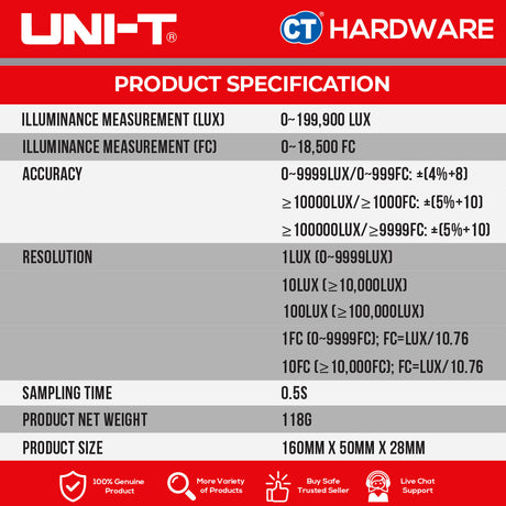 UNI-T UT383 MINI LIGHT METER