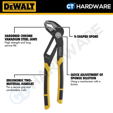 DeWalt V-Jaw Push Lock Pliers (1 pc)