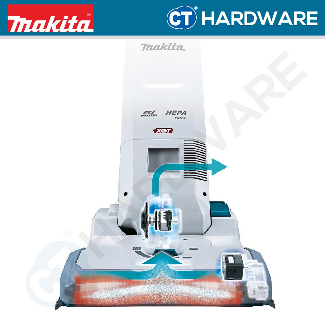 MAKITA VC010GZ CORDLESS UPRIGHT CLEANER 40V 110W 15KPA 1.8M3/MIN 5L DUST WITHOUT BATTERY CHARGER