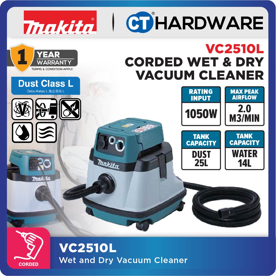 MAKITA VC2510L WET & DRY VACUUM CLEANER