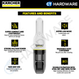 Karcher VCH 2 Cordless Handheld Vacuum Cleaner 7.2V [VCH2 | 11984000]
