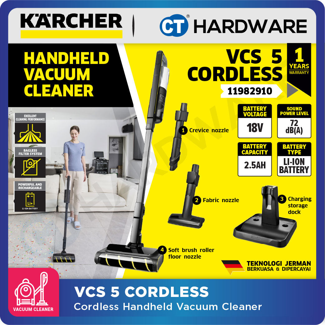 Karcher VCS 5 CORDLESS Upright Vacuum Cleaner 25.2V 2.5Ah [ VCS5CORDLESS | 11982950]