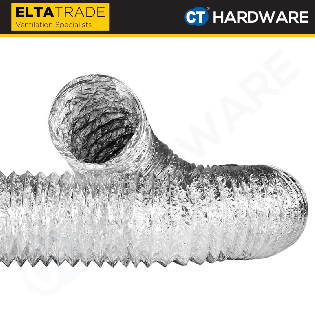 ELTA TRADE VKM15010 VENT KIT METAL 6" 150MM WITH FLEXIBLE DUCT 10 METER (EAGM + DUCT)