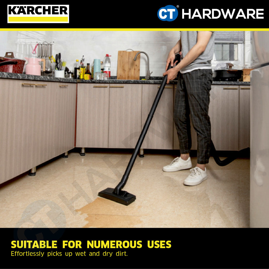 Karcher WD 1S CLASSIC Wet & Dry Vacuum Cleaner 1300W 18l Stainless Steel Tank [WD1SCLASSIC | 10983230]